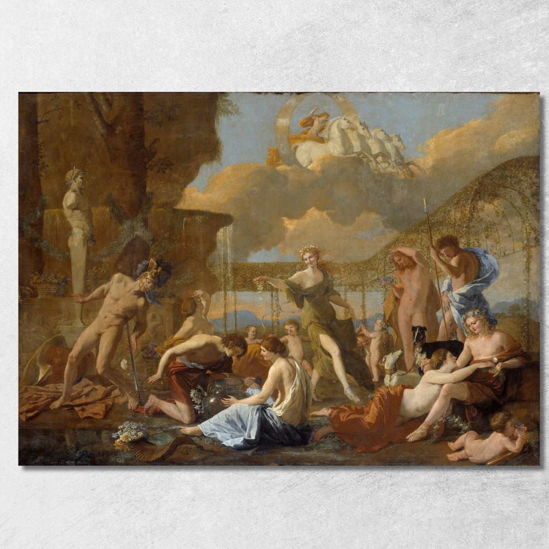 L'Impero Di Flora Nicolas Poussin nps38 quadro stampato su tela