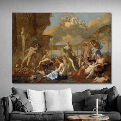 L'Impero Di Flora Nicolas Poussin nps38 quadro stampato su tela