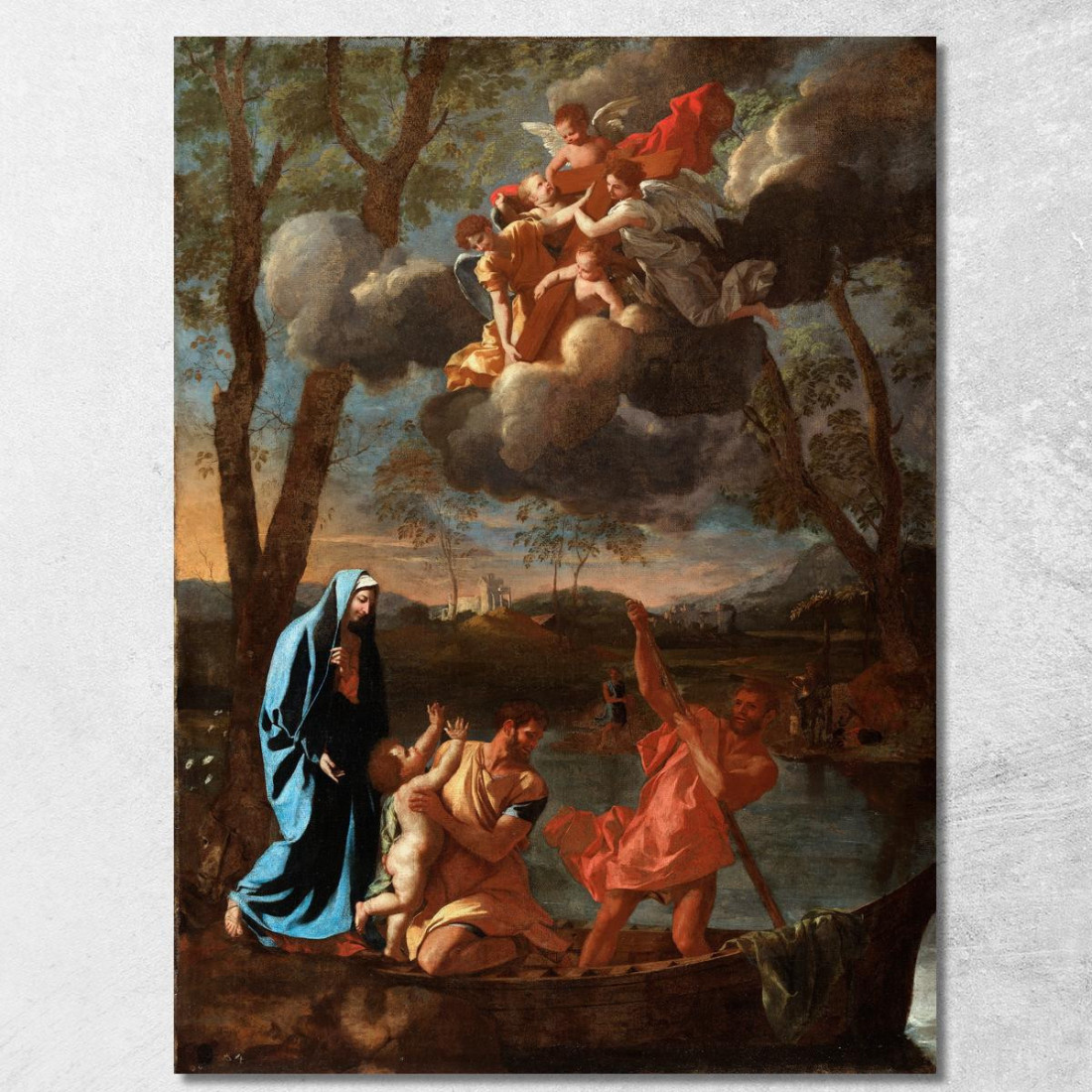 Il Ritorno Della Sacra Famiglia A Nazareth Nicolas Poussin nps43 quadro stampato su tela Il Ritorno Della Sacra Famiglia A Nazareth Nicolas Poussin nps43 quadro stampato su tela