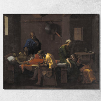 Il Testamento Di Eudamida Nicolas Poussin nps45 quadro stampato su tela