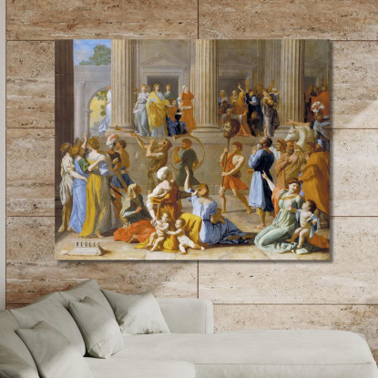 Il Trionfo Di Davide Nicolas Poussin nps46 quadro stampato su tela