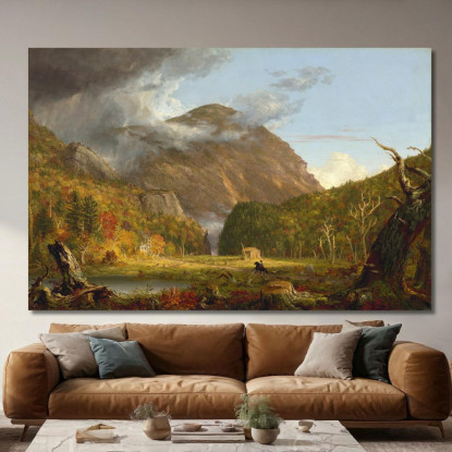 Una Veduta Del Passo Di Montagna Chiamato La Gola Delle White Mountains: Crawford Notch Thomas Cole tcl2 quadro stampato su tel