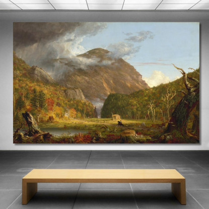 Una Veduta Del Passo Di Montagna Chiamato La Gola Delle White Mountains: Crawford Notch Thomas Cole tcl2 quadro stampato su tel