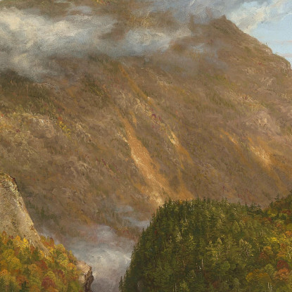 Una Veduta Del Passo Di Montagna Chiamato La Gola Delle White Mountains: Crawford Notch Thomas Cole tcl2 quadro stampato su tel