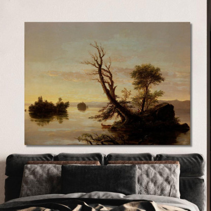 Scena Di Un Lago Americano Thomas Cole tcl5 quadro stampato su tela