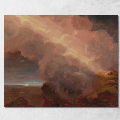 Nuvole Sulla Cima Della Montagna Thomas Cole tcl8 quadro stampato su tela