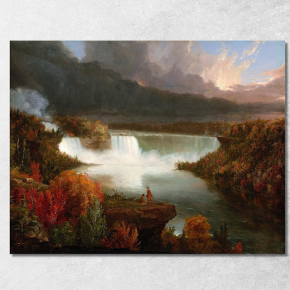 Veduta Distante Delle Cascate Del Niagara Thomas Cole tcl11 quadro stampato su tela