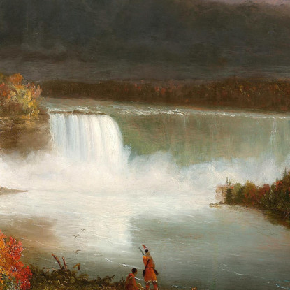 Veduta Distante Delle Cascate Del Niagara Thomas Cole tcl11 quadro stampato su tela