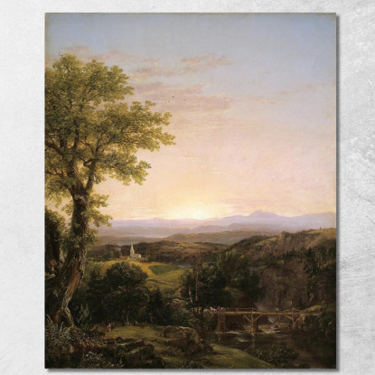 Paesaggio Del New England Thomas Cole tcl24 quadro stampato su tela