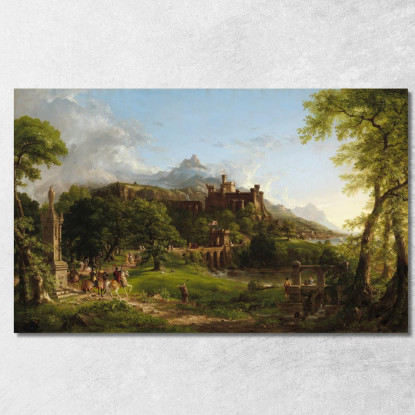 La Partenza Thomas Cole tcl35 quadro stampato su tela