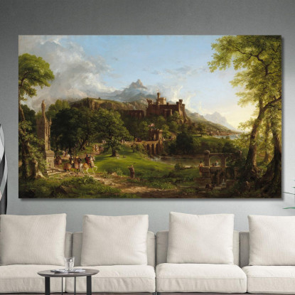 La Partenza Thomas Cole tcl35 quadro stampato su tela