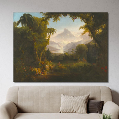 Il Giardino Dell'Eden Thomas Cole tcl37 quadro stampato su tela