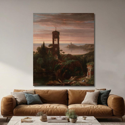 L'Inno Del Vespro Thomas Cole tcl47 quadro stampato su tela