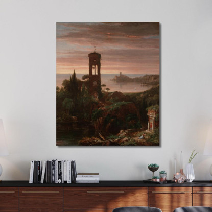 L'Inno Del Vespro Thomas Cole tcl47 quadro stampato su tela