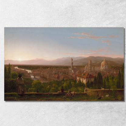 Veduta Di Firenze 2 Thomas Cole tcl54 quadro stampato su tela