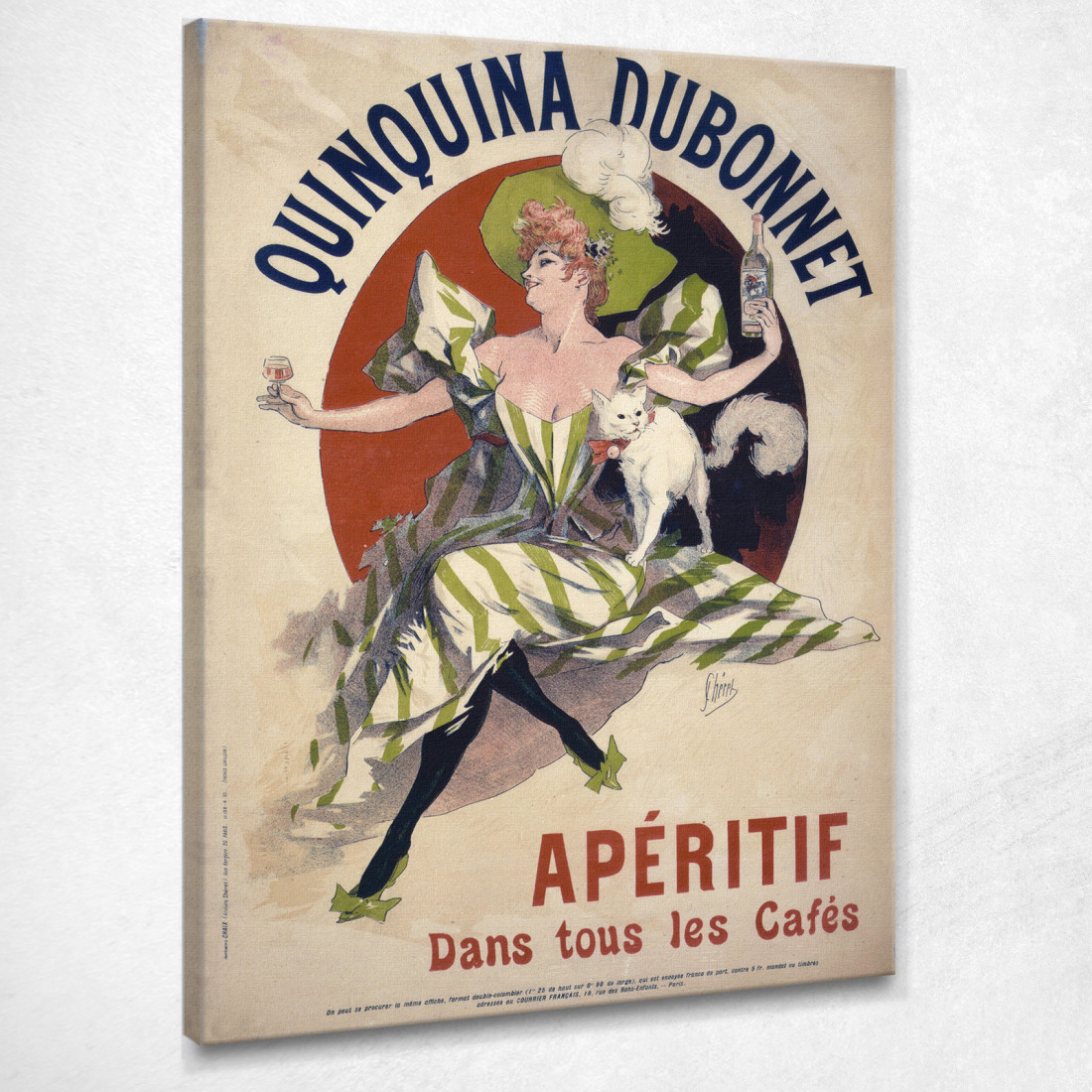 Aperitivo Quinquina Dubonnet In Tutti I Bar Jules Chéret jch98 quadro stampato su tela Aperitivo Quinquina Dubonnet In Tutti I Bar Jules Chéret jch98 quadro stampato su tela