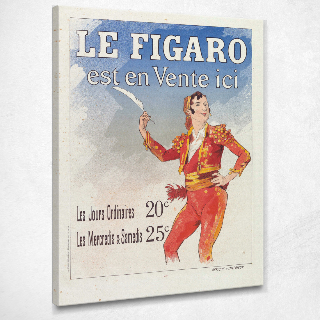 Fattura Pubblicitaria Per Le Figaro Jules Chéret jch100 quadro stampato su tela Fattura Pubblicitaria Per Le Figaro Jules Chéret jch100 quadro stampato su tela