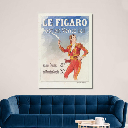 Fattura Pubblicitaria Per Le Figaro Jules Chéret jch100 quadro stampato su tela
