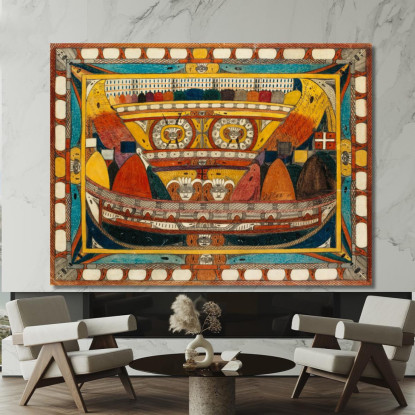 Il Dio Padre Fulmine Trasparente Del Gigante Adolf Wölfli awl5 quadro stampato su tela