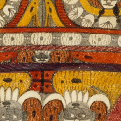 Il Dio Padre Fulmine Trasparente Del Gigante Adolf Wölfli awl5 quadro stampato su tela