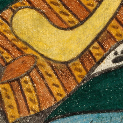 La Santa Wiegalinda Di Pantter - Bann Adolf Wölfli awl15 quadro stampato su tela