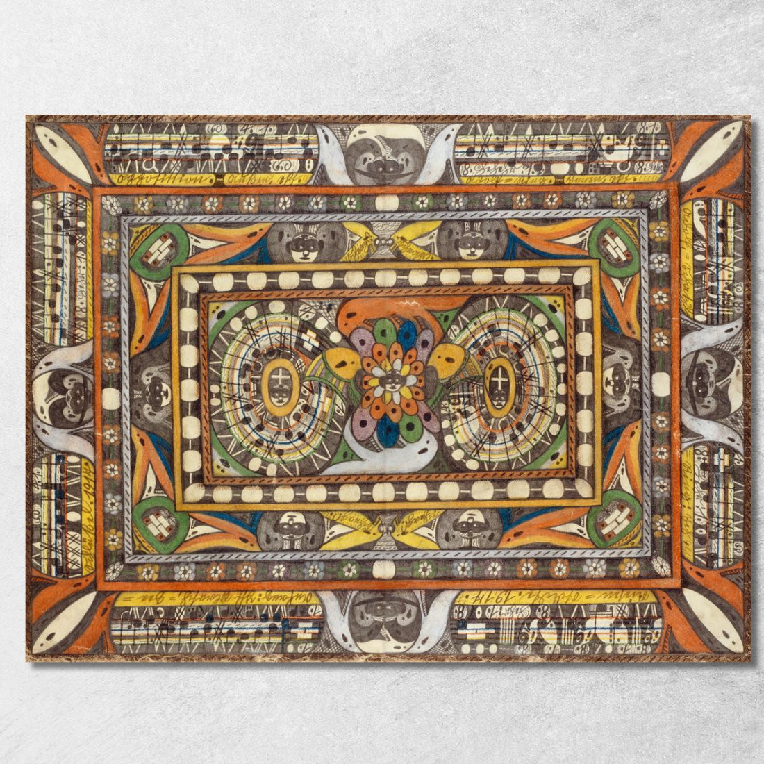 Sala Della Città Gigante Armi - Stemma Adolf Wölfli awl30 quadro stampato su tela Sala Della Città Gigante Armi - Stemma Adolf Wölfli awl30 quadro stampato su tela