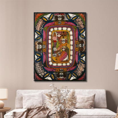 Santa Adolfina Della Valle Del Camaleonte In Cina Asia Adolf Wölfli awl39 quadro stampato su tela