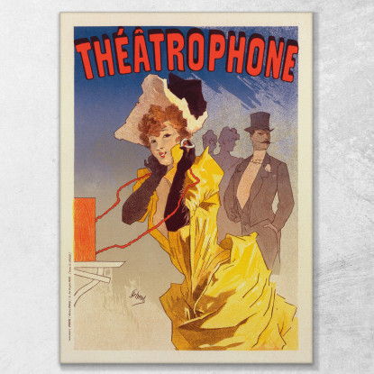 Teatrotrofono Jules Chéret jch111 quadro stampato su tela