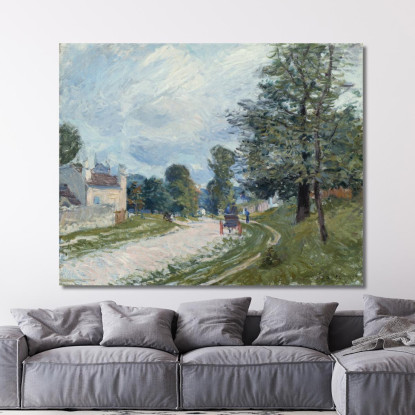 Una Curva Nella Strada Alfred Sisley asi2 quadro stampato su tela