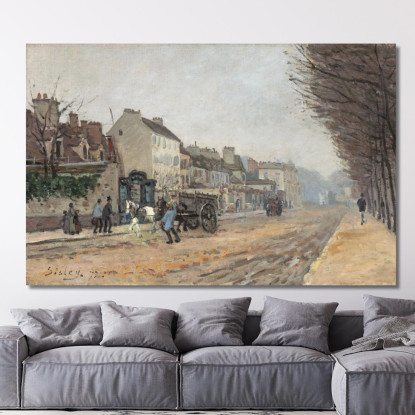 Boulevard Héloïse Alfred Sisley asi11 quadro stampato su tela