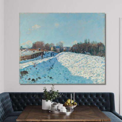 Effetto Di Neve A Louveciennes 2 Alfred Sisley asi15 quadro stampato su tela