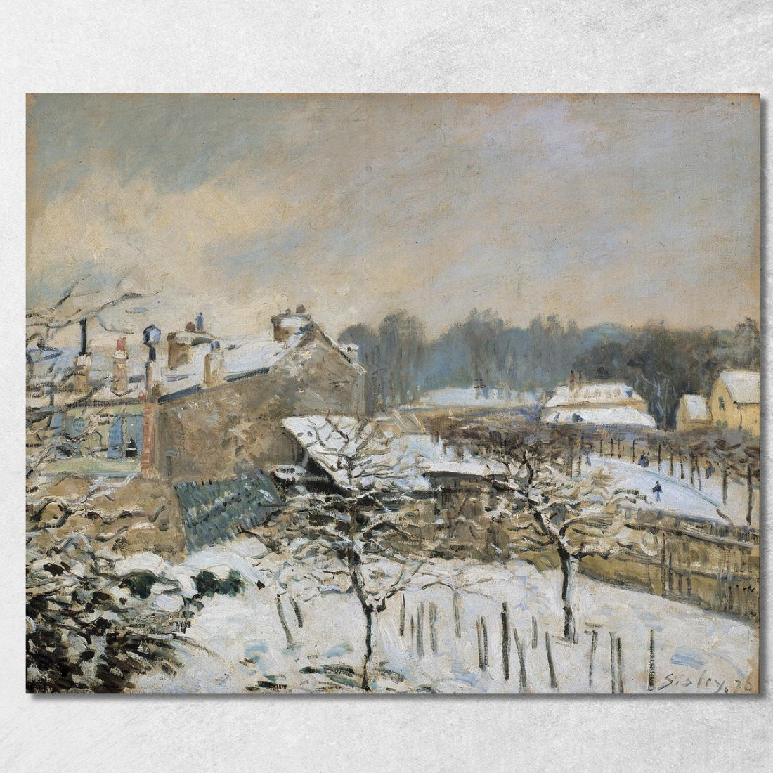 Effetto Di Neve A Louveciennes Alfred Sisley asi16 quadro stampato su tela