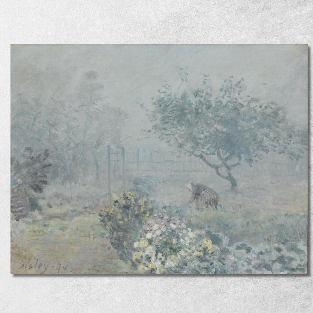 Nebbia A Voisins Alfred Sisley asi19 quadro stampato su tela