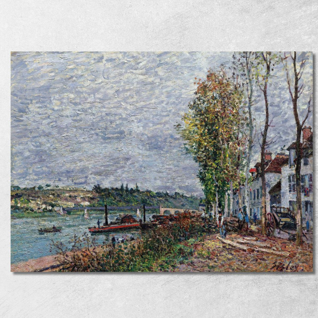 Giorno Di Nebbia A Saint-Mammès Alfred Sisley asi21 quadro stampato su tela