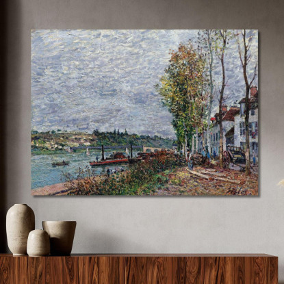 Giorno Di Nebbia A Saint-Mammès Alfred Sisley asi21 quadro stampato su tela