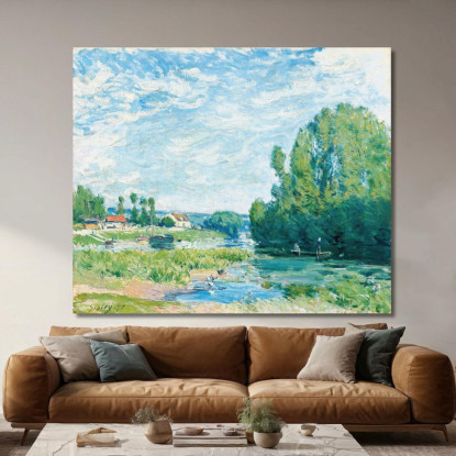 Lo Stagno Delle Anatre Alfred Sisley asi24 quadro stampato su tela