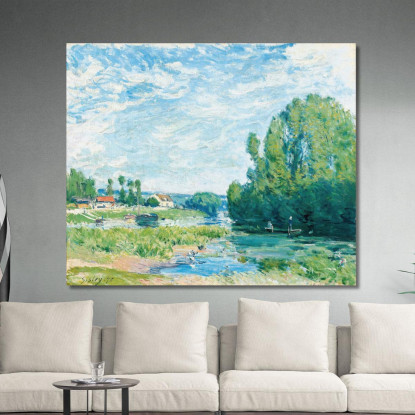 Lo Stagno Delle Anatre Alfred Sisley asi24 quadro stampato su tela