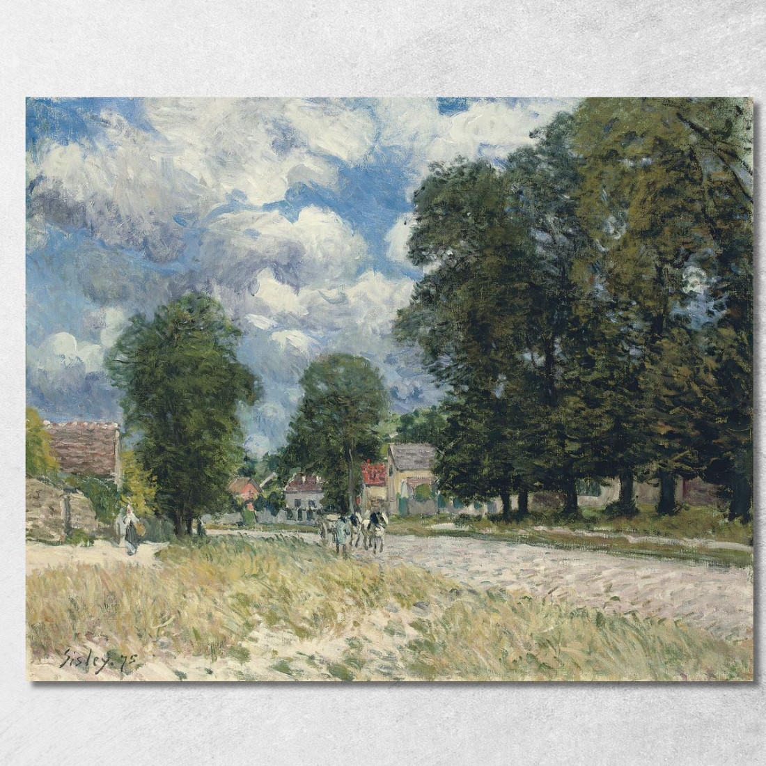 La Strada Di Marly-Le-Roi Alfred Sisley asi27 quadro stampato su tela