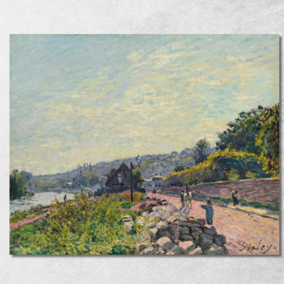 La Senna A Bas-Meudon Alfred Sisley asi29 quadro stampato su tela