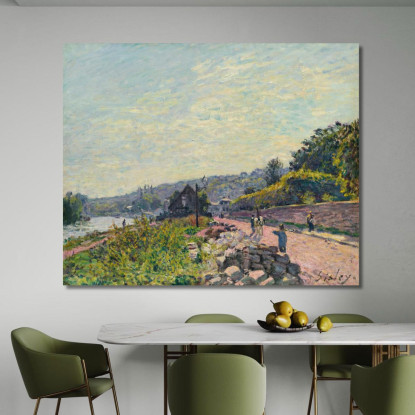 La Senna A Bas-Meudon Alfred Sisley asi29 quadro stampato su tela