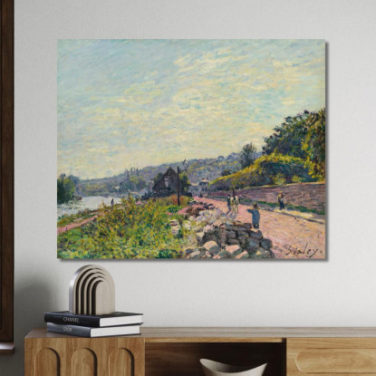 La Senna A Bas-Meudon Alfred Sisley asi29 quadro stampato su tela