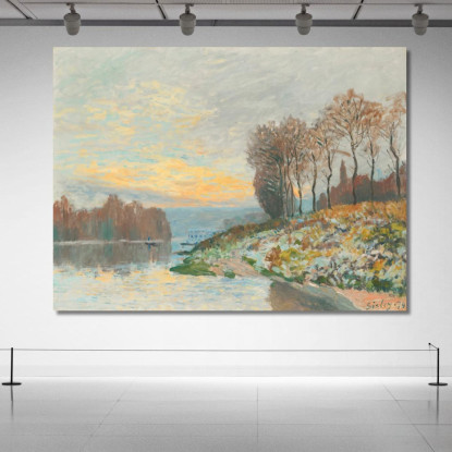 La Senna Vicino A Bougival Alfred Sisley asi30 quadro stampato su tela