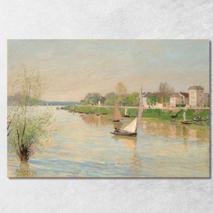 La Senna Ad Argenteuil Alfred Sisley asi31 quadro stampato su tela