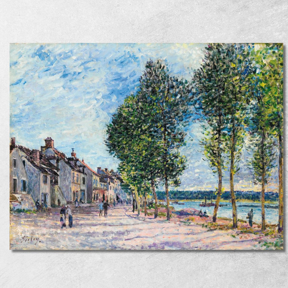 La Senna A Bougival Alfred Sisley asi34 quadro stampato su tela