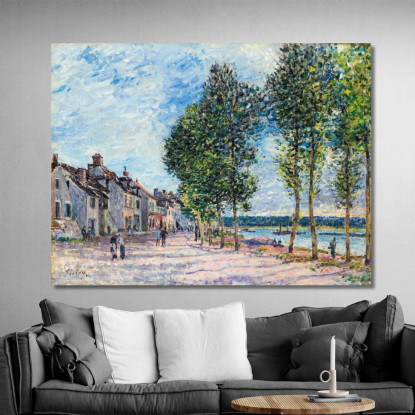 La Senna A Bougival Alfred Sisley asi34 quadro stampato su tela