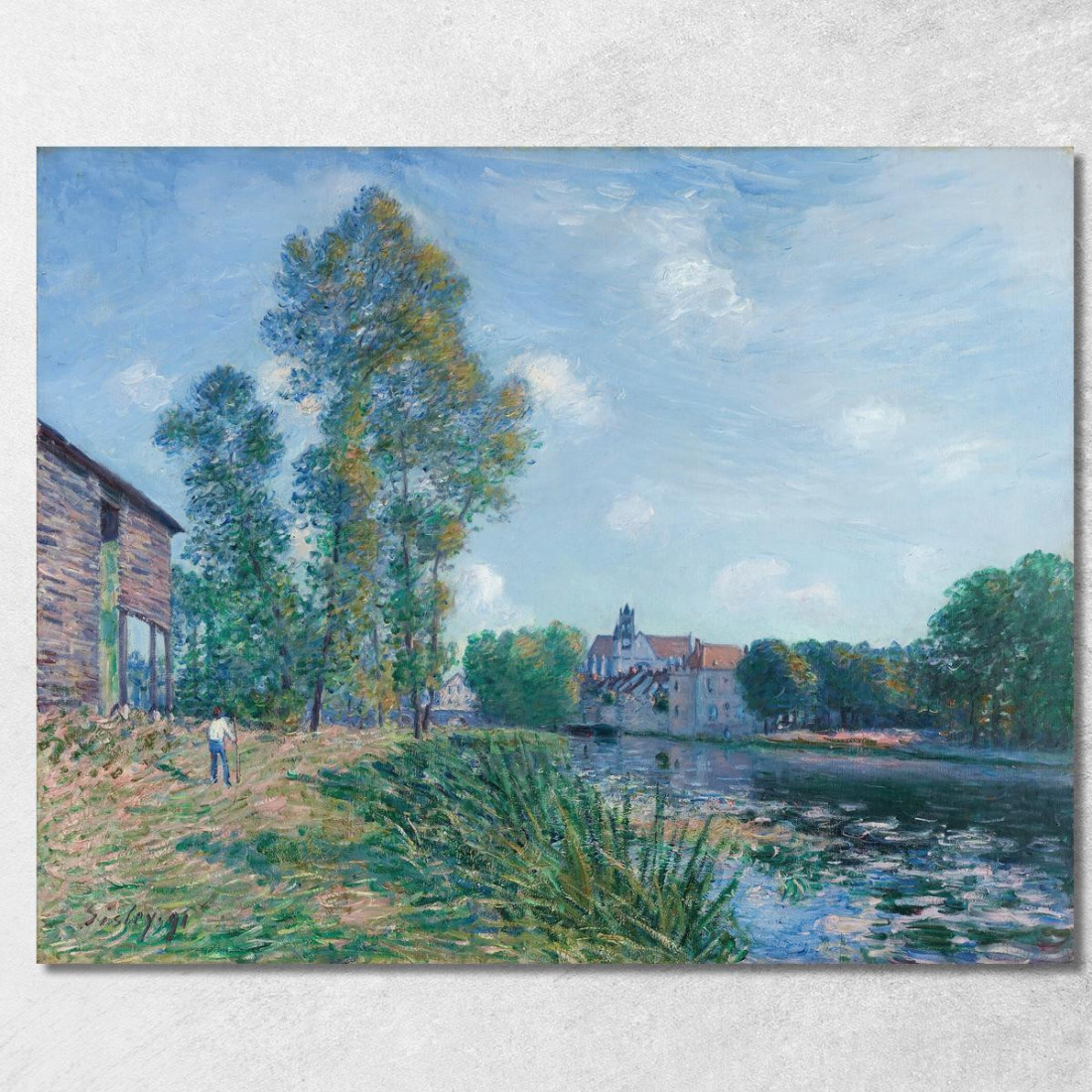 Il Loing A Moret In Estate Alfred Sisley asi42 quadro stampato su tela