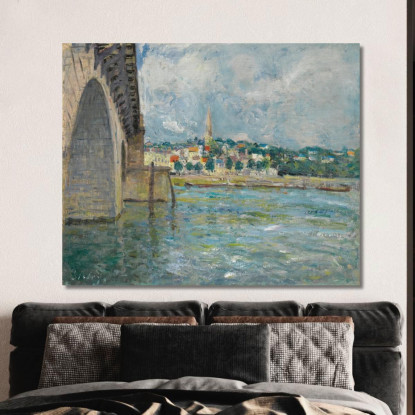 Il Ponte Di Saint-Cloud Alfred Sisley asi45 quadro stampato su tela