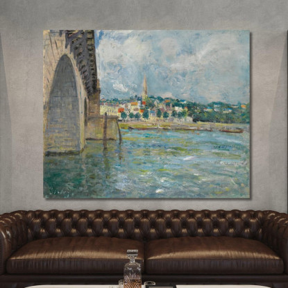 Il Ponte Di Saint-Cloud Alfred Sisley asi45 quadro stampato su tela