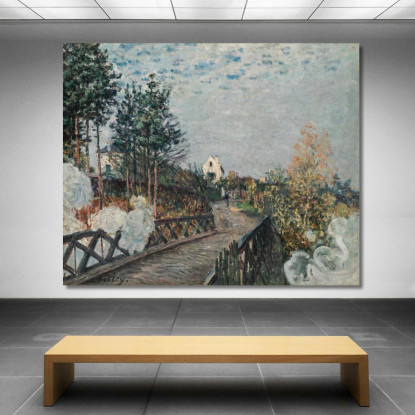 Il Ponte Della Ferrovia Alfred Sisley asi46 quadro stampato su tela