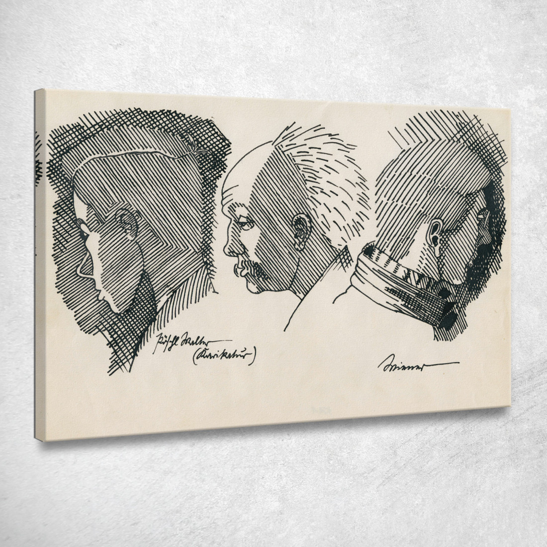 3 Ritratti Karl Wiener kwn2 quadro stampato su tela 3 Ritratti Karl Wiener kwn2 quadro stampato su tela